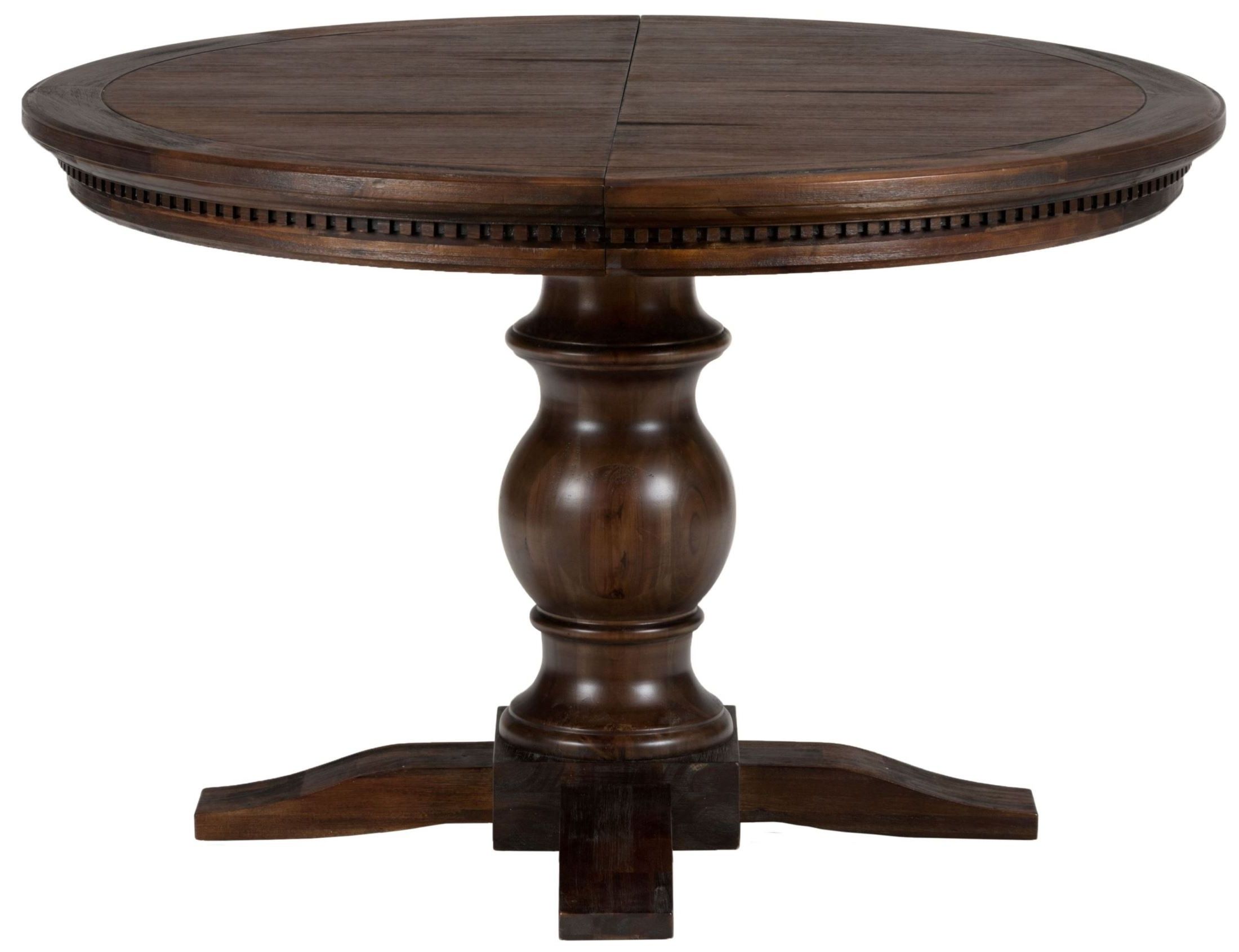 Most Recent Geneva Hills Rustic Brown Extendable Round To Oval Inside Brown Dining Tables (Gallery 20 of 20)
