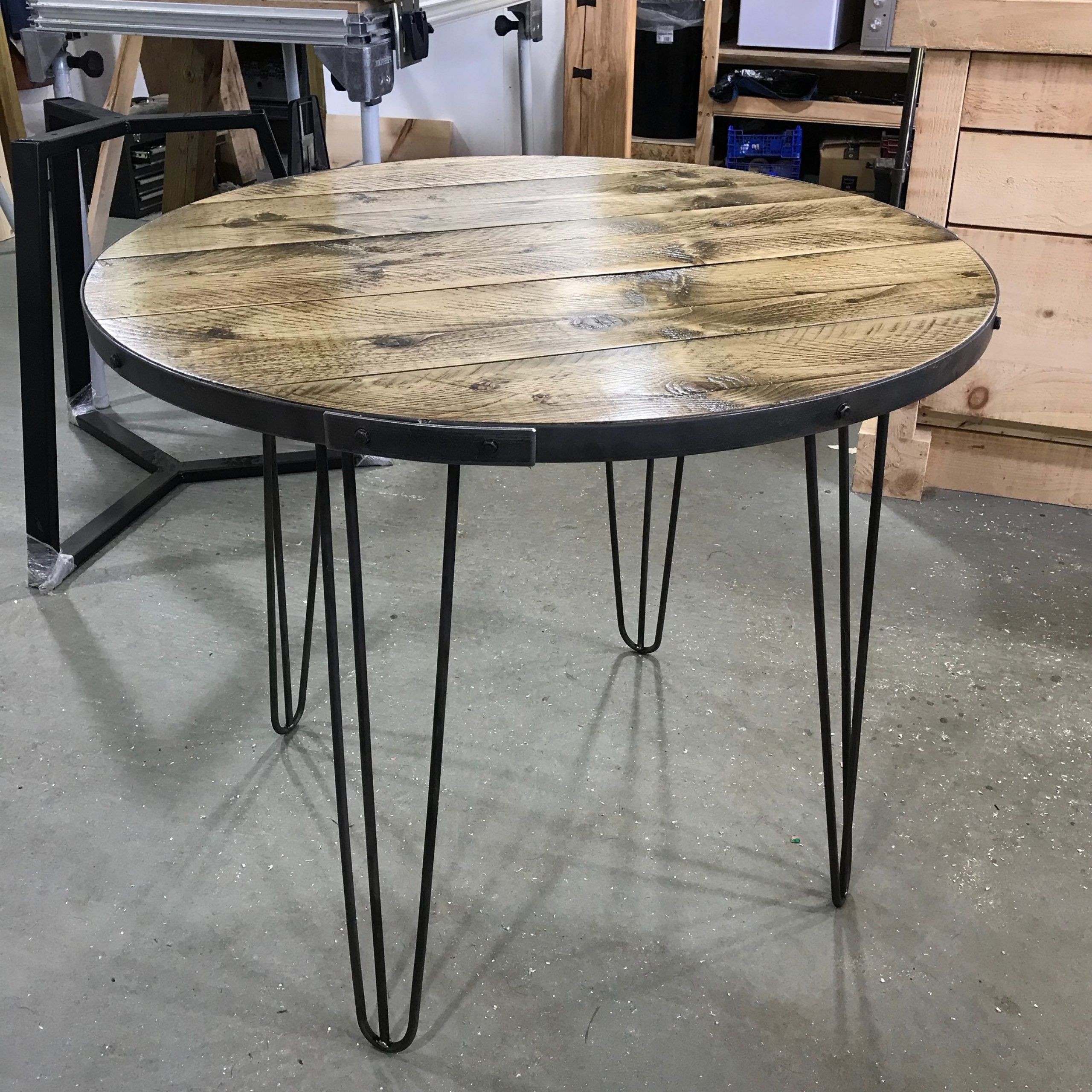 Most Recently Released Vintage Industrial Style Dining Table – Hairpin Legs With Regard To Round Hairpin Leg Dining Tables (View 3 of 20)