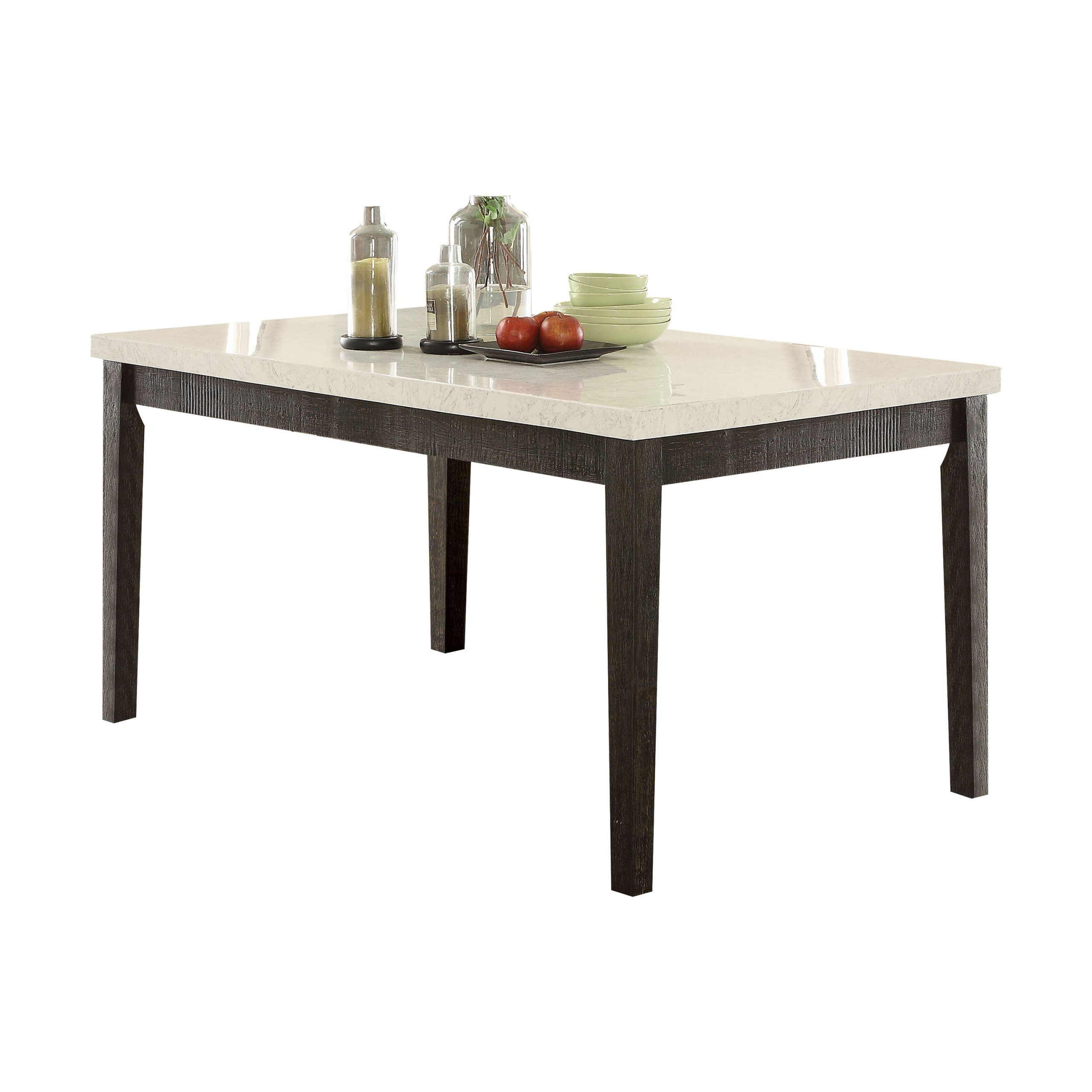 Most Up To Date Acme Nolan Rectangular Dining Table, White Marble Within White Rectangular Dining Tables (View 15 of 20)