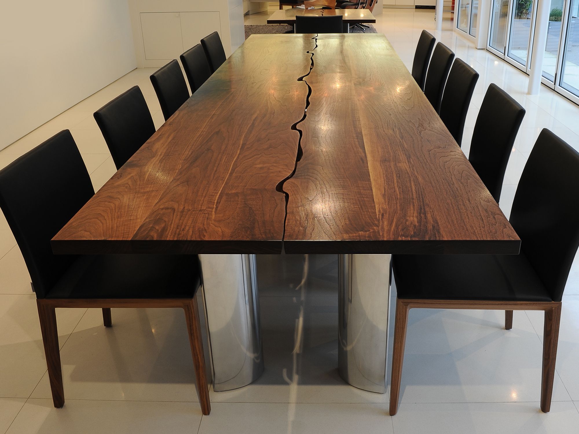 Newest Walnut And White Dining Tables With Bespoke Dining Or Conference Table In Solid Walnut (View 8 of 20)