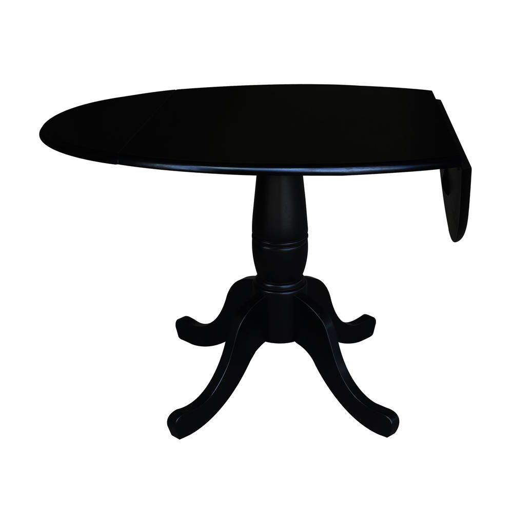 Popular 42" Round Dual Drop Leaf Pedestal Table,  (View 4 of 20)