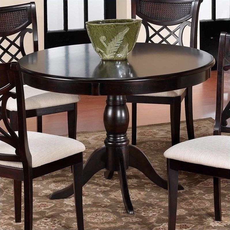 Popular Dark Hazelnut Dining Tables With Hillsdale Glenmary Round Casual Dining Table In Dark (View 5 of 20)