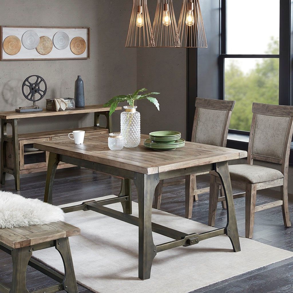 Popular Gray Dining Tables Intended For Oliver Extension Dining Table Rustic Grey Traditional Ink (View 3 of 20)