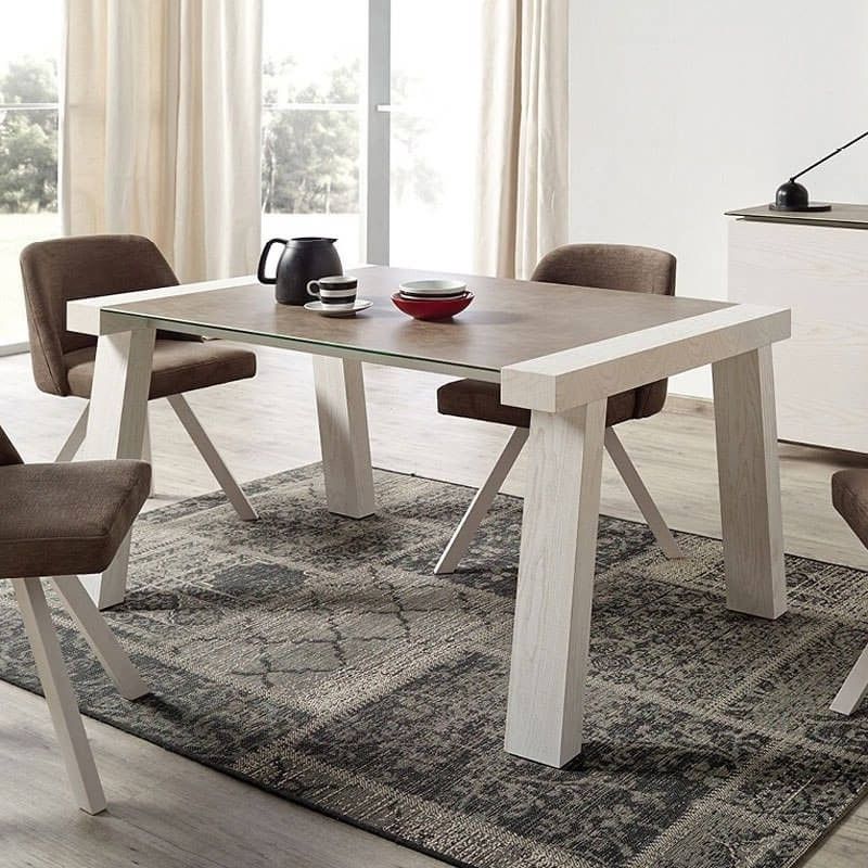 Popular Natural Rectangle Dining Tables With Reyna Modern Rectangular Wood Extendable Dining Table (View 9 of 20)