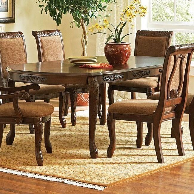 Preferred Dark Hazelnut Dining Tables Within Harmony Dining Table (dark Oak) Steve Silver Furniture (View 8 of 20)