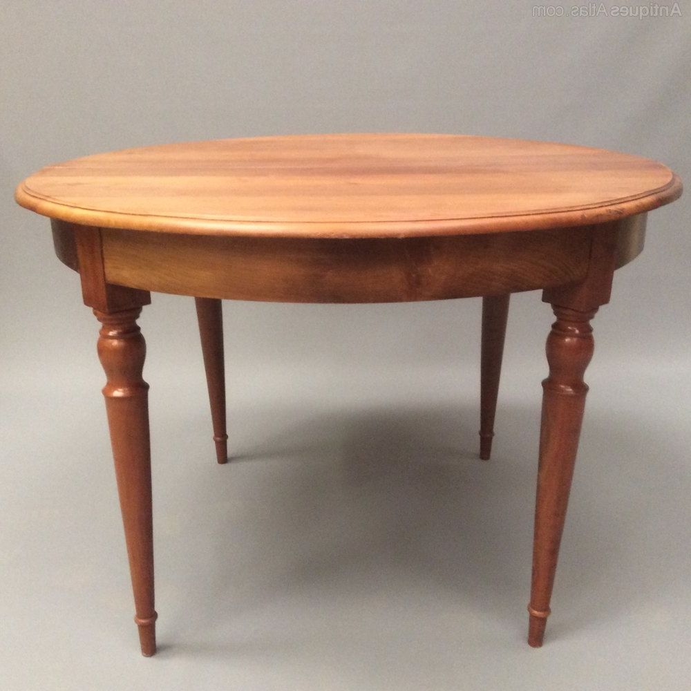 Reclaimed Teak And Cast Iron Round Dining Tables Within Well Known French Cherry Wood Round Kitchen Dining Table – Antiques Atlas (View 8 of 20)