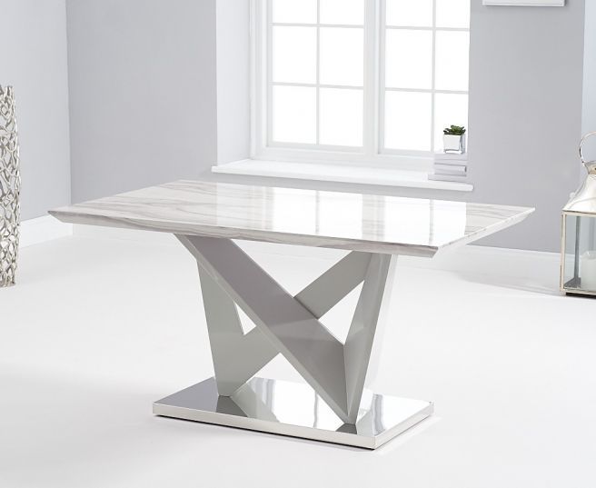 Rosario 150cm High Gloss Light Grey Dining Table – Norwich Throughout Trendy Glossy Gray Dining Tables (View 8 of 20)