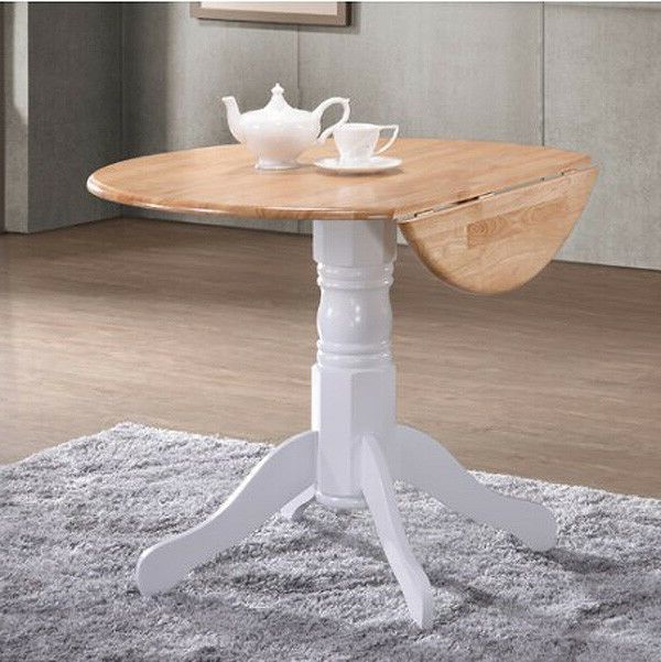 Round Pedestal Dining Tables With One Leaf Inside Popular Small Round Pedestal Table White Drop Leaf Folding Wooden (View 16 of 20)