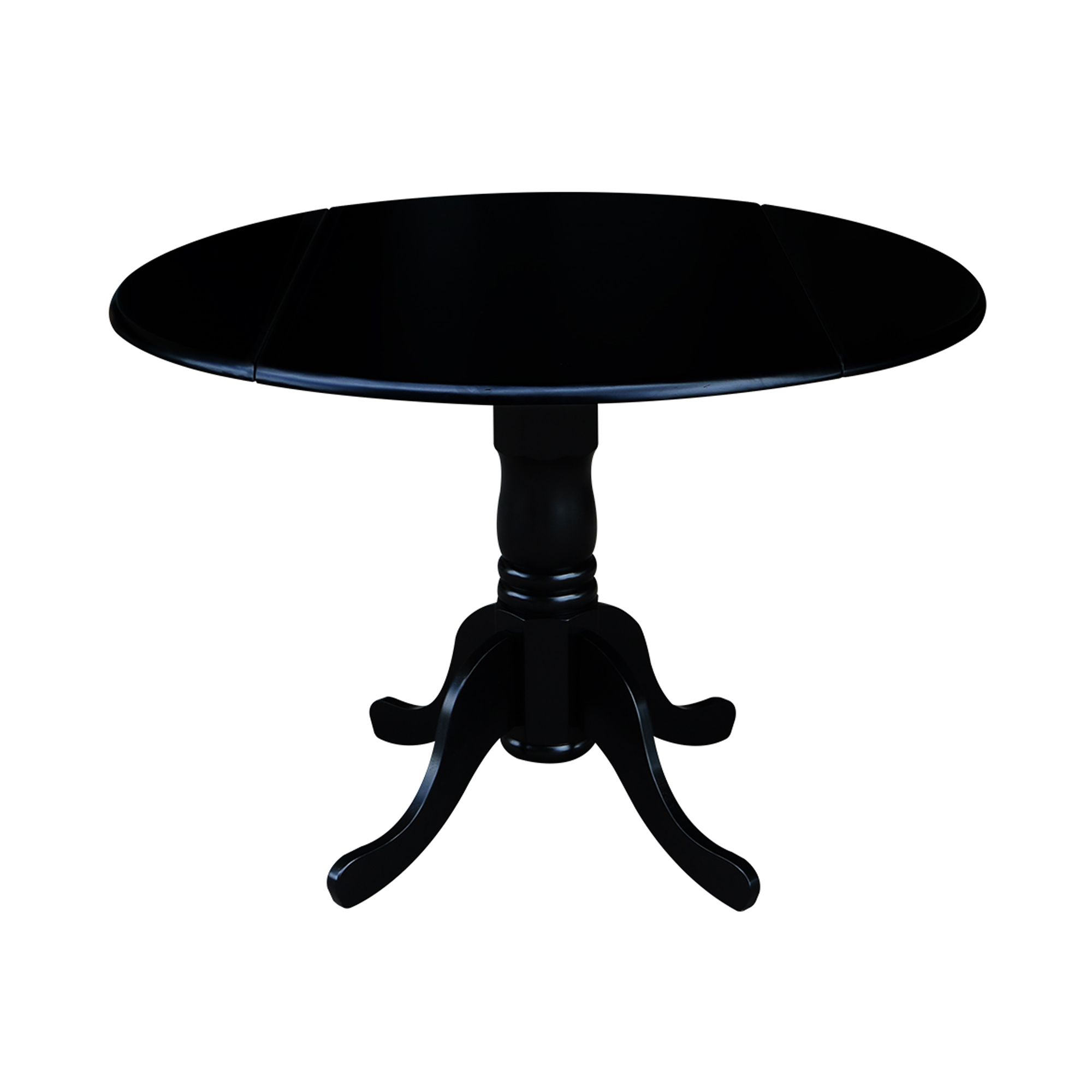 Round Pedestal Dining Tables With One Leaf Intended For Most Up To Date International Concepts 42" Round Dual Drop Leaf Pedestal (View 13 of 20)