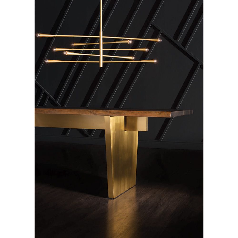 Trendy Aiden Dining Table – Wood Gold – Rouse Home Regarding Gold Dining Tables (View 16 of 20)