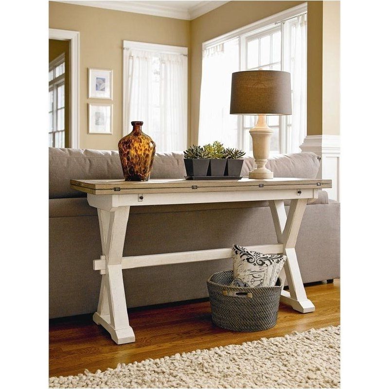 Well Known Bowery Hill Drop Leaf Console Table In Terrace Gray And Throughout Gray Drop Leaf Tables (View 17 of 20)
