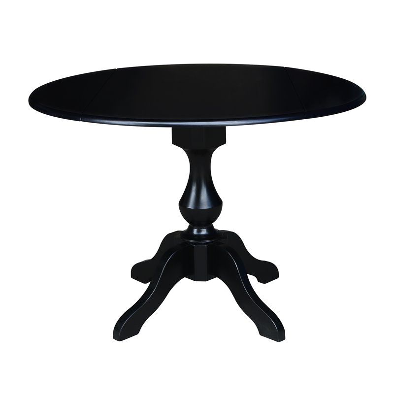 Well Liked Round Dual Drop Leaf Pedestal Tables Regarding 42" Round Dual Drop Leaf Pedestal Table,  (View 2 of 20)