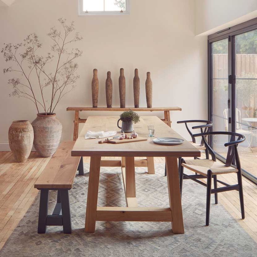 Well Liked Rustic Honey Dining Tables For Modern Rustic Oak Dining Table – Home Barn Vintage Legs (View 5 of 20)