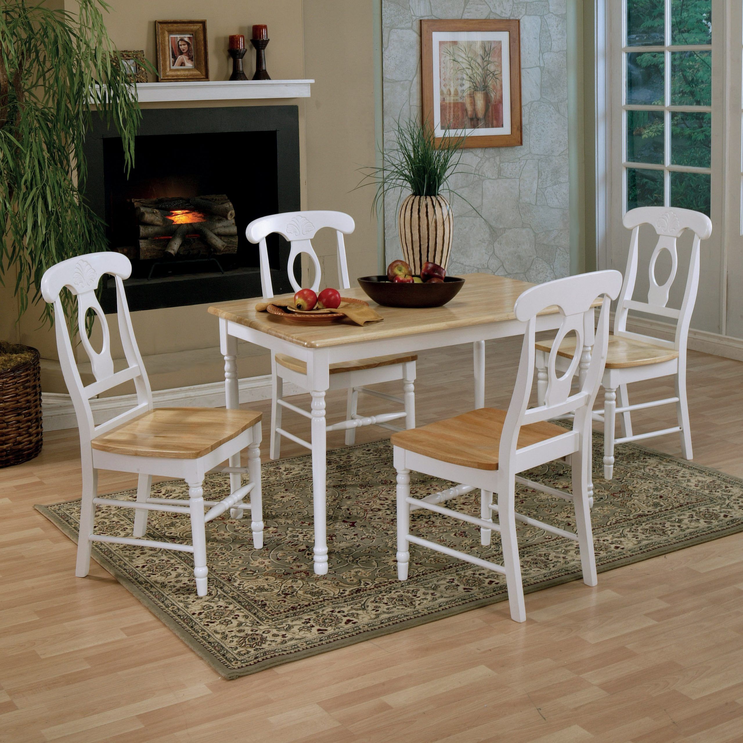 White Rectangular Dining Tables Intended For Trendy Rectangle Dining Table Natural Brown And White – Coaster Fin (View 17 of 20)