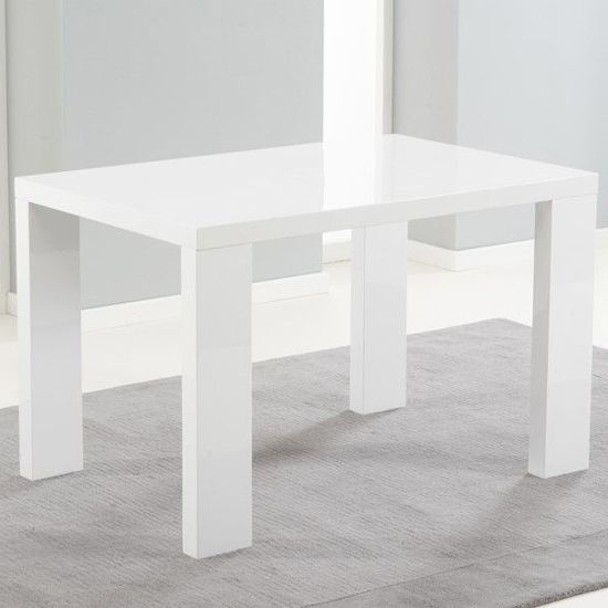 White Rectangular Dining Tables With Regard To Trendy Metoz Rectangular Wooden Dining Table In White High Gloss (Gallery 20 of 20)