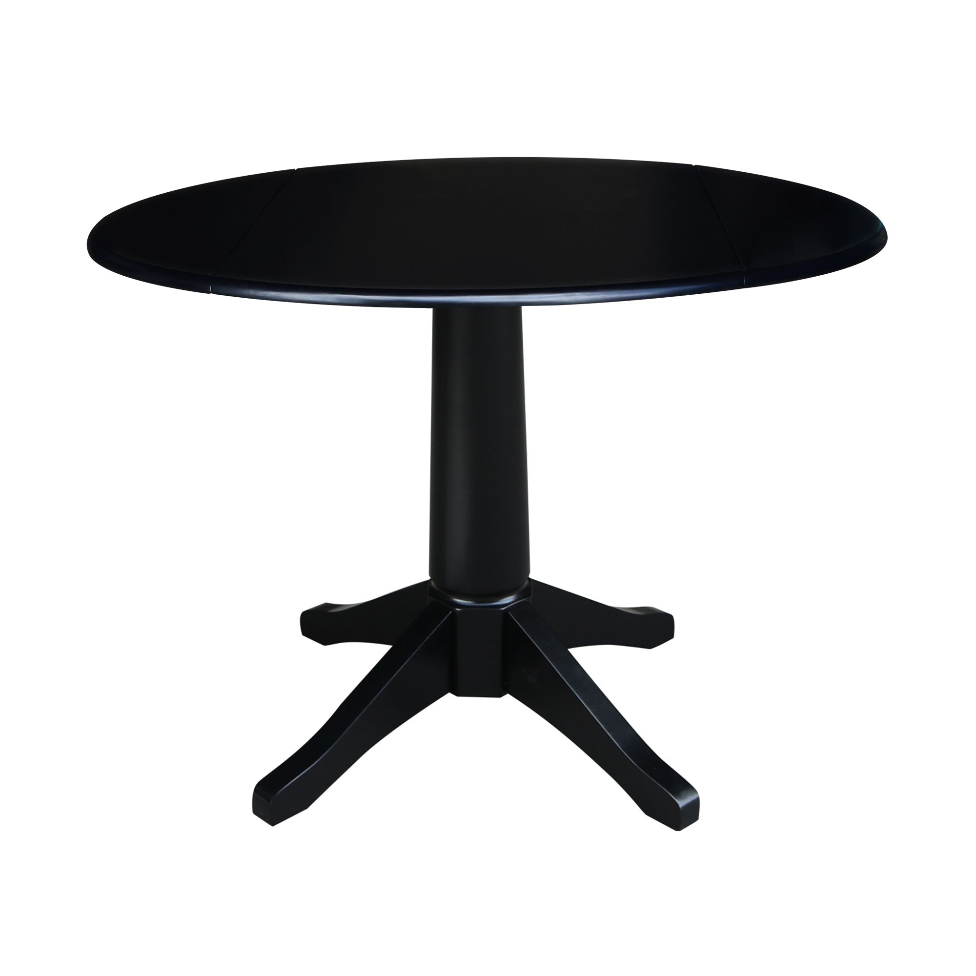 Widely Used 42" Round Dual Drop Leaf Pedestal Table,  (View 3 of 20)