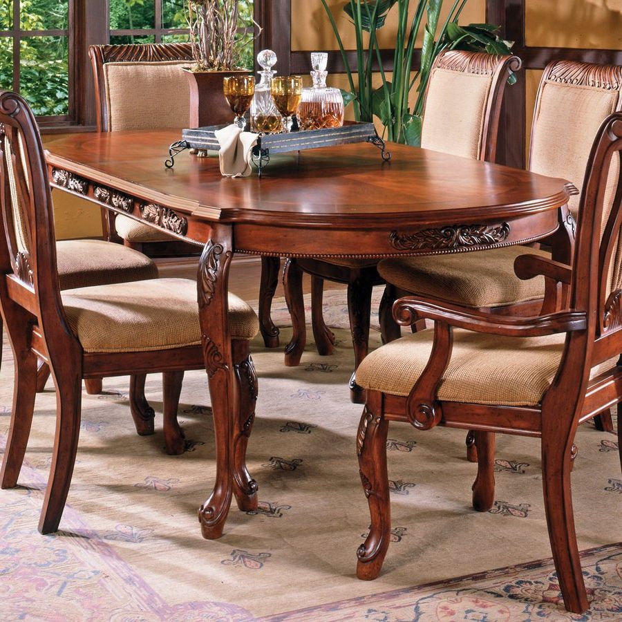 Widely Used Shop Steve Silver Company Harmony Burnished Medium Cherry With Regard To Silver Dining Tables (View 9 of 20)
