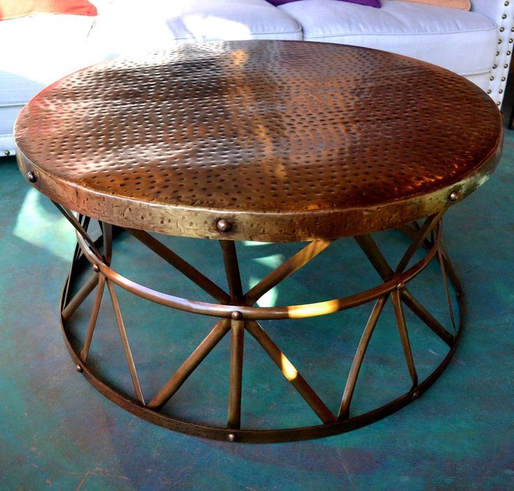 15 Round Metal Drum Coffee Table Pictures Within Well Known Antique Brass Aluminum Round Coffee Tables (View 10 of 20)