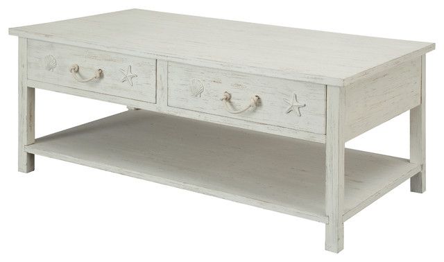 2 Drawer Cocktail Table – Beach Style – Coffee Tables – In Famous 2 Drawer Cocktail Tables (View 16 of 20)