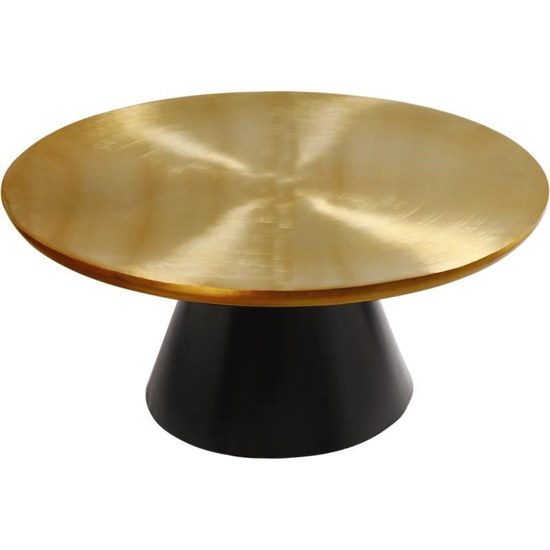 2019 Black And Gold Coffee Tables Pertaining To Meridian Furniture Martini Brushed Gold Metal Coffee Table (Gallery 9 of 20)