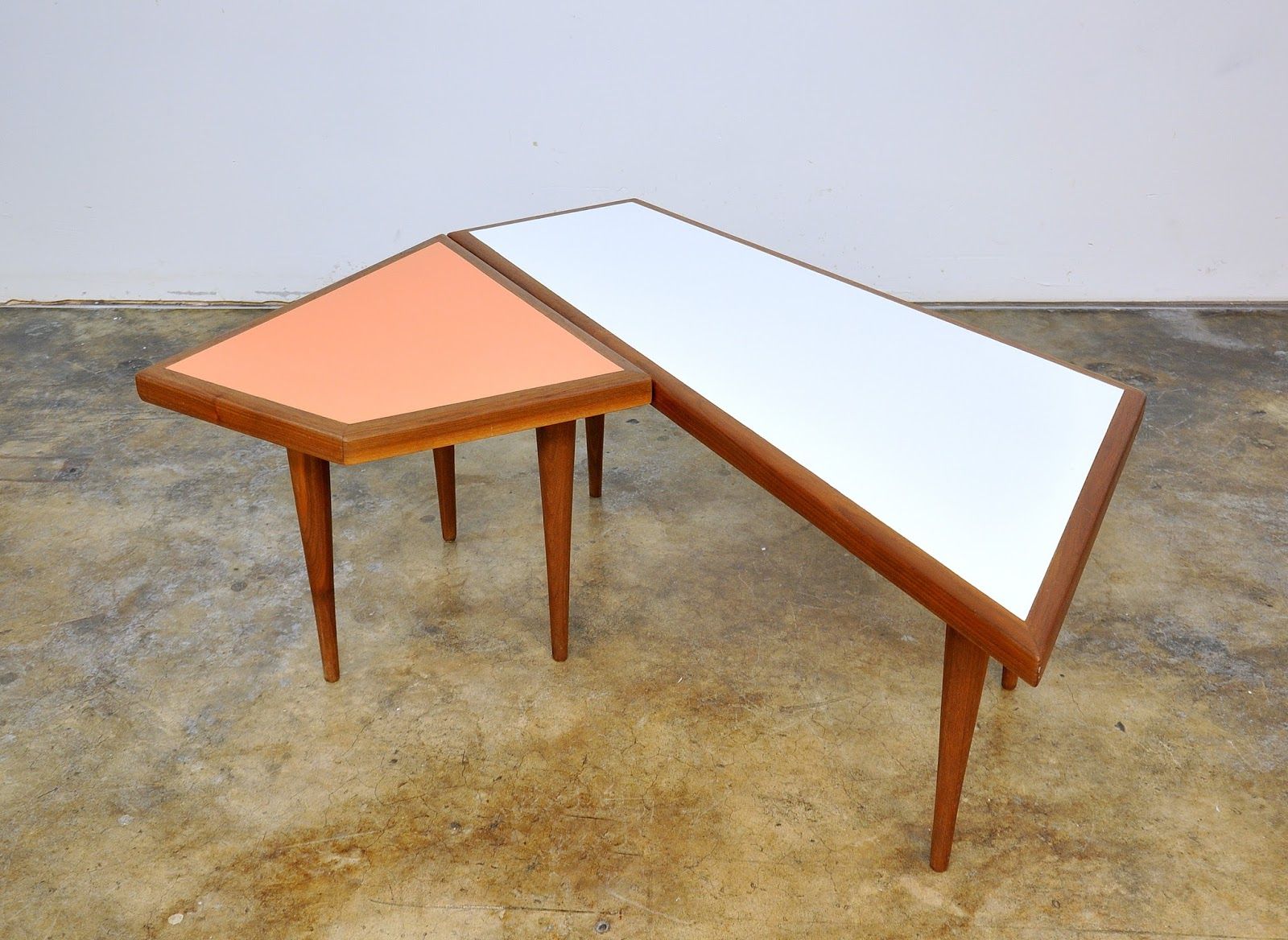2019 Geometric Glass Modern Coffee Tables Within Select Modern: Danish Modern Teak Geometric Coffee & Side (View 15 of 20)