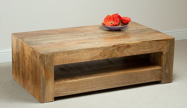 2019 Natural Mango Wood Coffee Tables Intended For Mantis Light Natural Solid Mango Coffee Table – Divaloo (Gallery 8 of 20)
