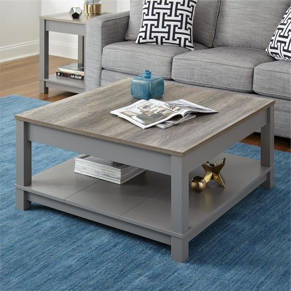 2020 Gray And Black Coffee Tables Regarding Ameriwood Home Carver Grey Coffee Table – Overstock –  (View 3 of 20)
