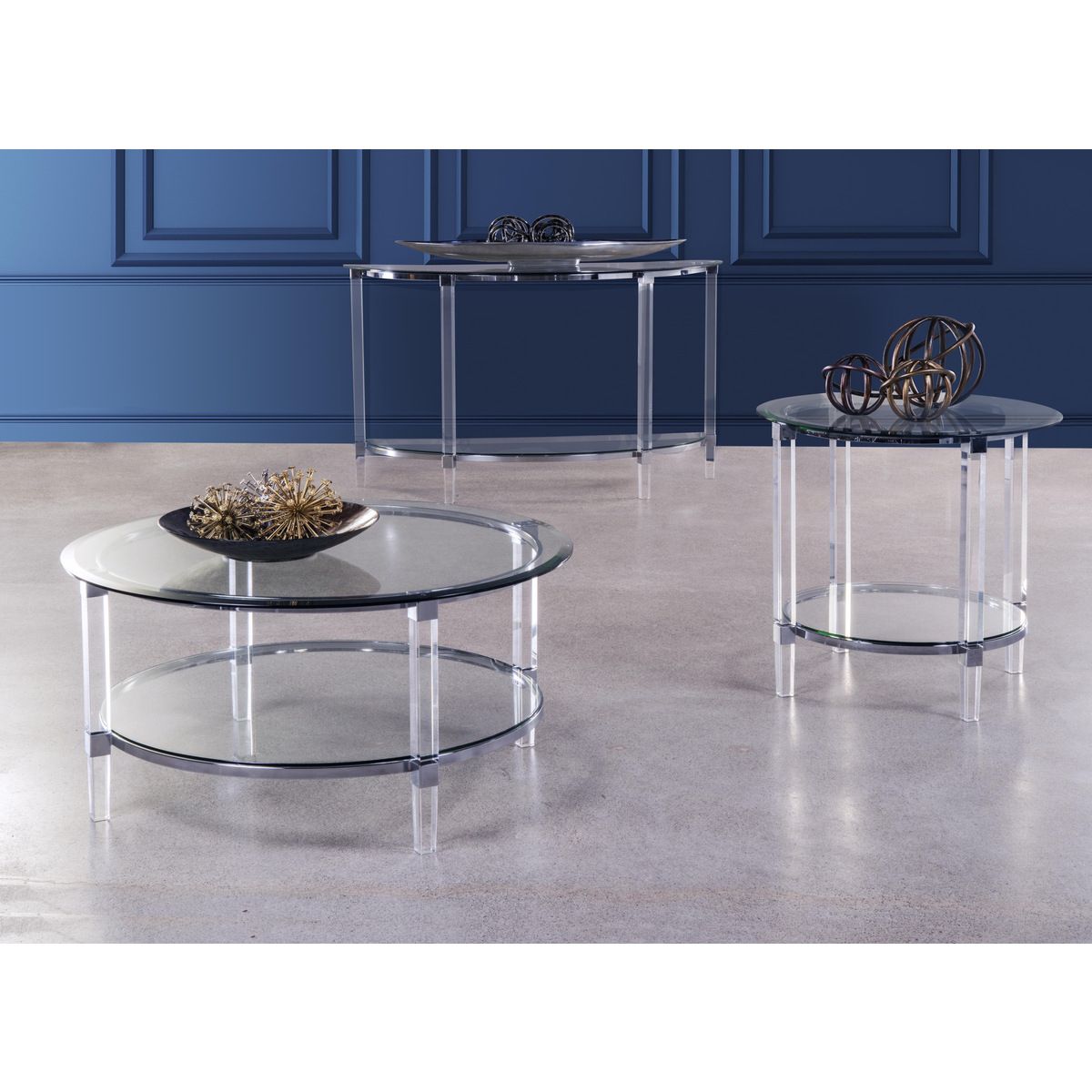 2020 Silver And Acrylic Coffee Tables Inside 3656 01 Round Coffee Table With Acrylic Legs (View 2 of 20)