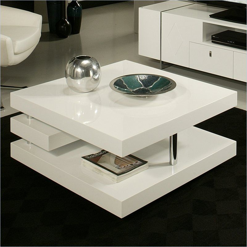 2020 Square High Gloss Coffee Tables Inside White High Gloss Coffee Table With Storage Ideas (Gallery 5 of 20)