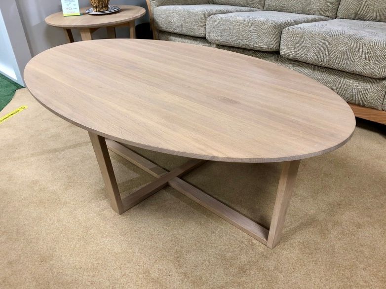 2020 White Grained Wood Hexagonal Coffee Tables In Skovby – Solid Oak Coffee Table With White Oil Finish (View 2 of 20)