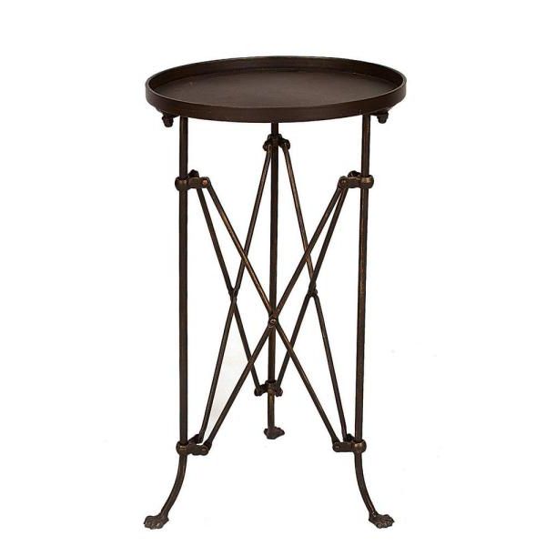 3r Studios Round Bronze Metal Accent Table Hd6146 – The Inside Current Bronze Metal Rectangular Coffee Tables (View 9 of 20)