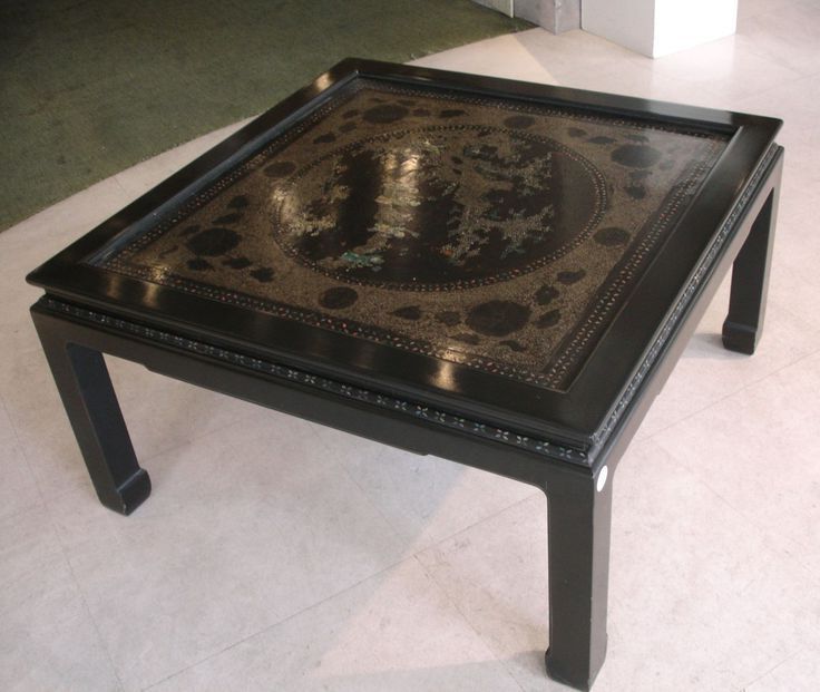 8 Oriental Black Lacquer Coffee Table Images Di 2020 Throughout Most Up To Date Dark Coffee Bean Cocktail Tables (View 16 of 20)