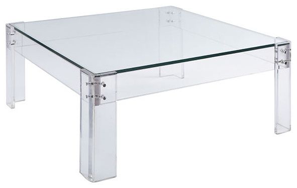 Acrylic Table With Glass, Coffee Table – Modern – Coffee Within Well Liked Acrylic Modern Coffee Tables (View 15 of 20)