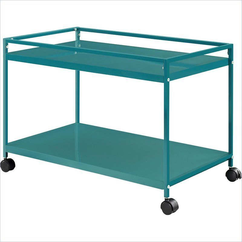Altra Furniture Marshall 2 Shelf Rolling Coffee Table Cart Within 2020 2 Shelf Coffee Tables (View 15 of 20)
