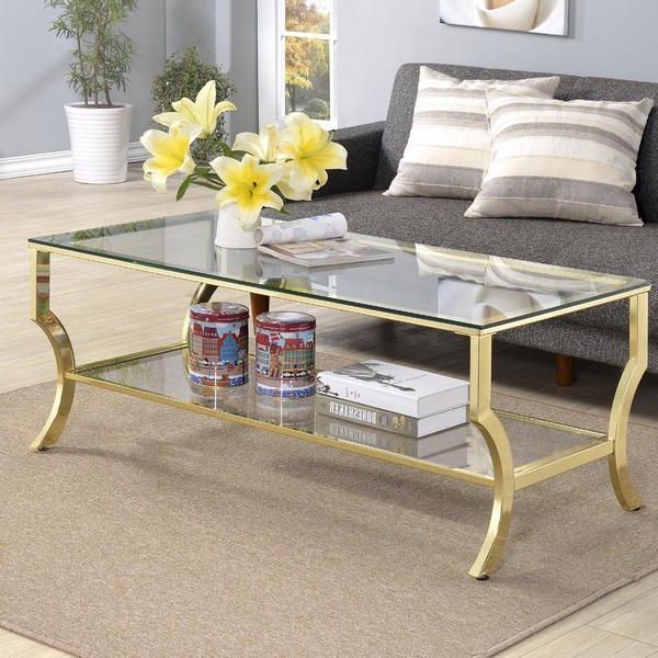 Antique Gold Tempered Glass Coffee Table Pertaining To Recent Antique Gold And Glass Coffee Tables (View 16 of 20)