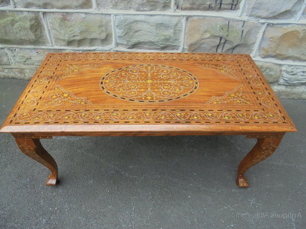 Antique Inlaid Anglo Indian Coffee Table – Antiques Atlas Throughout Most Recent Vintage Coal Coffee Tables (View 11 of 20)