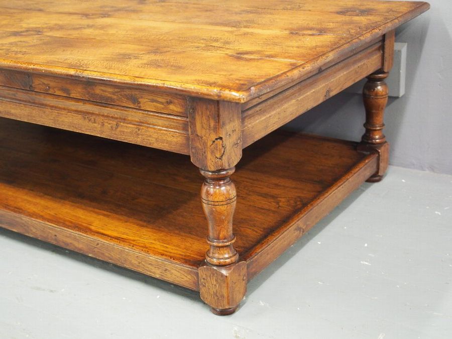 Antique Solid Oak Coffee Table (View 3 of 20)