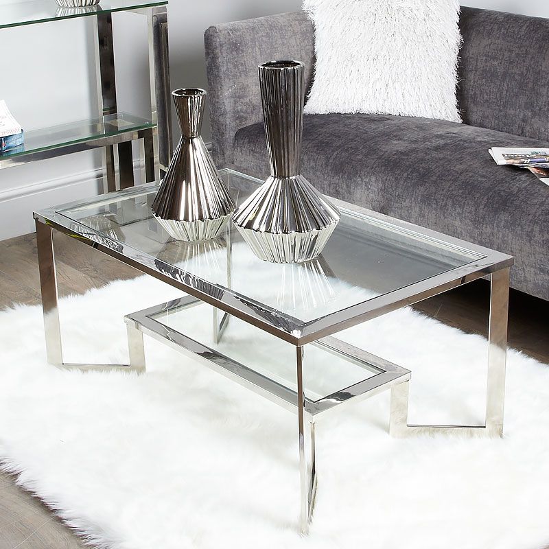 Axton Chrome And Glass Coffee Table (Gallery 20 of 20)