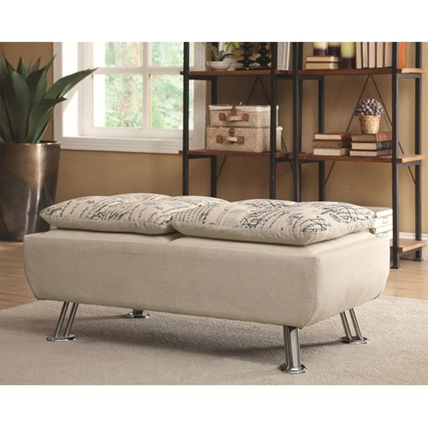 Beige Fabric Ottoman – Steal A Sofa Furniture Outlet Los In Newest Ecru And Otter Coffee Tables (View 11 of 20)