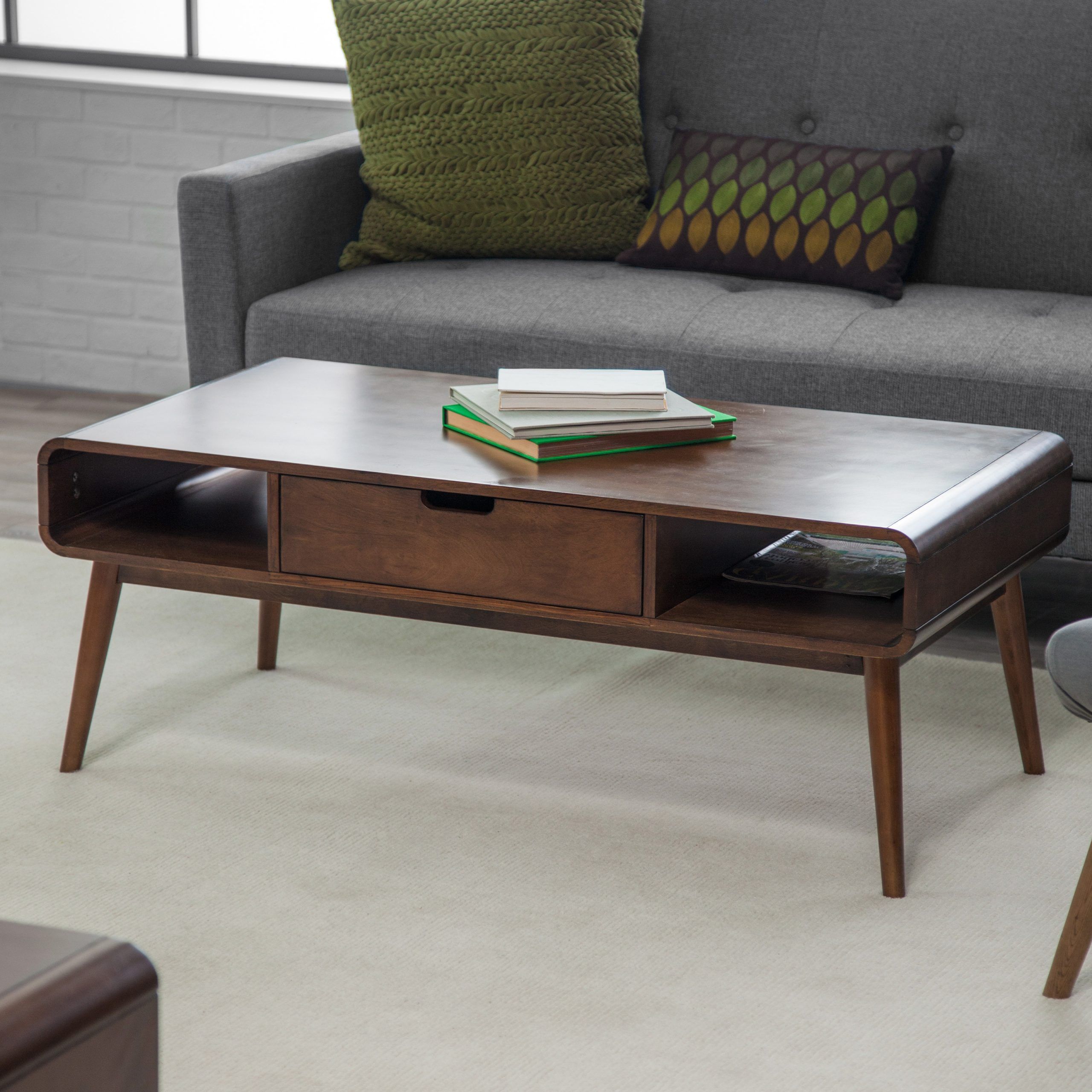 Belham Living Carter Mid Century Modern Coffee Table For Recent Geometric Glass Modern Coffee Tables (View 3 of 20)