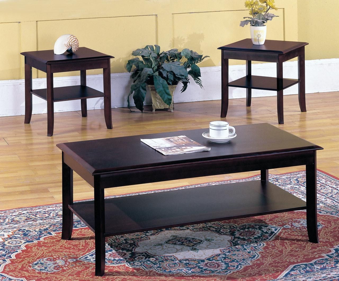 Best And Newest 3 Piece Coffee Tables Pertaining To Vania 3 Piece Contemporary Storage Coffee Table Set, Dark (Gallery 1 of 20)