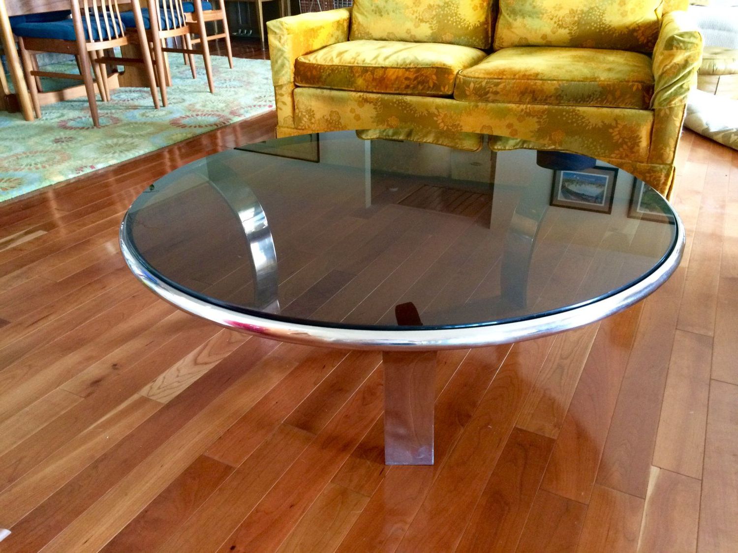 Best And Newest Chrome And Glass Modern Coffee Tables Regarding 1970 Steelcase Coffee Tablegardner Leaver Chrome And (View 1 of 20)