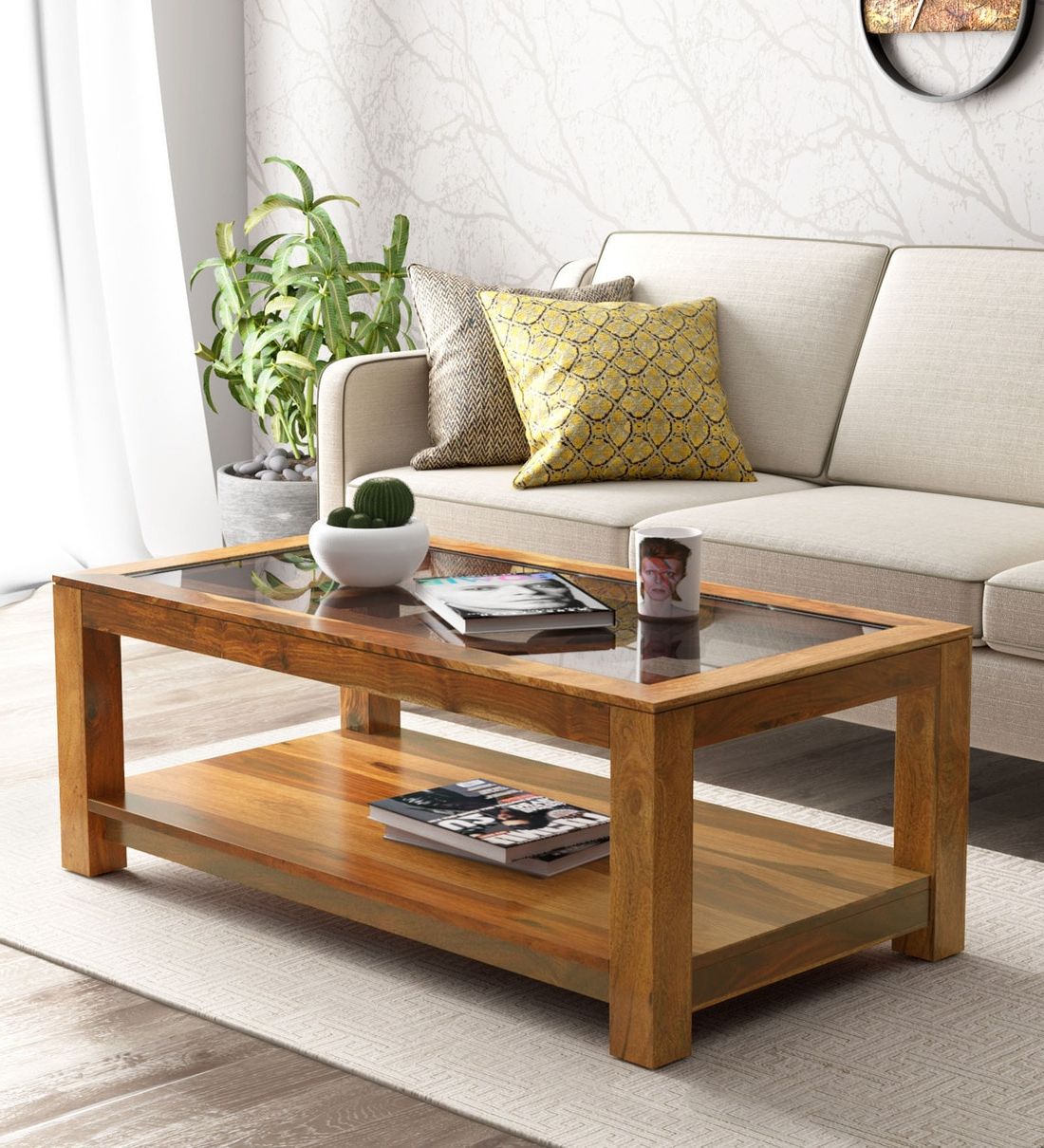 Best And Newest Espresso Wood And Glass Top Coffee Tables With Buy Mckaine Solid Wood Coffee Table With Glass Top In (View 10 of 20)