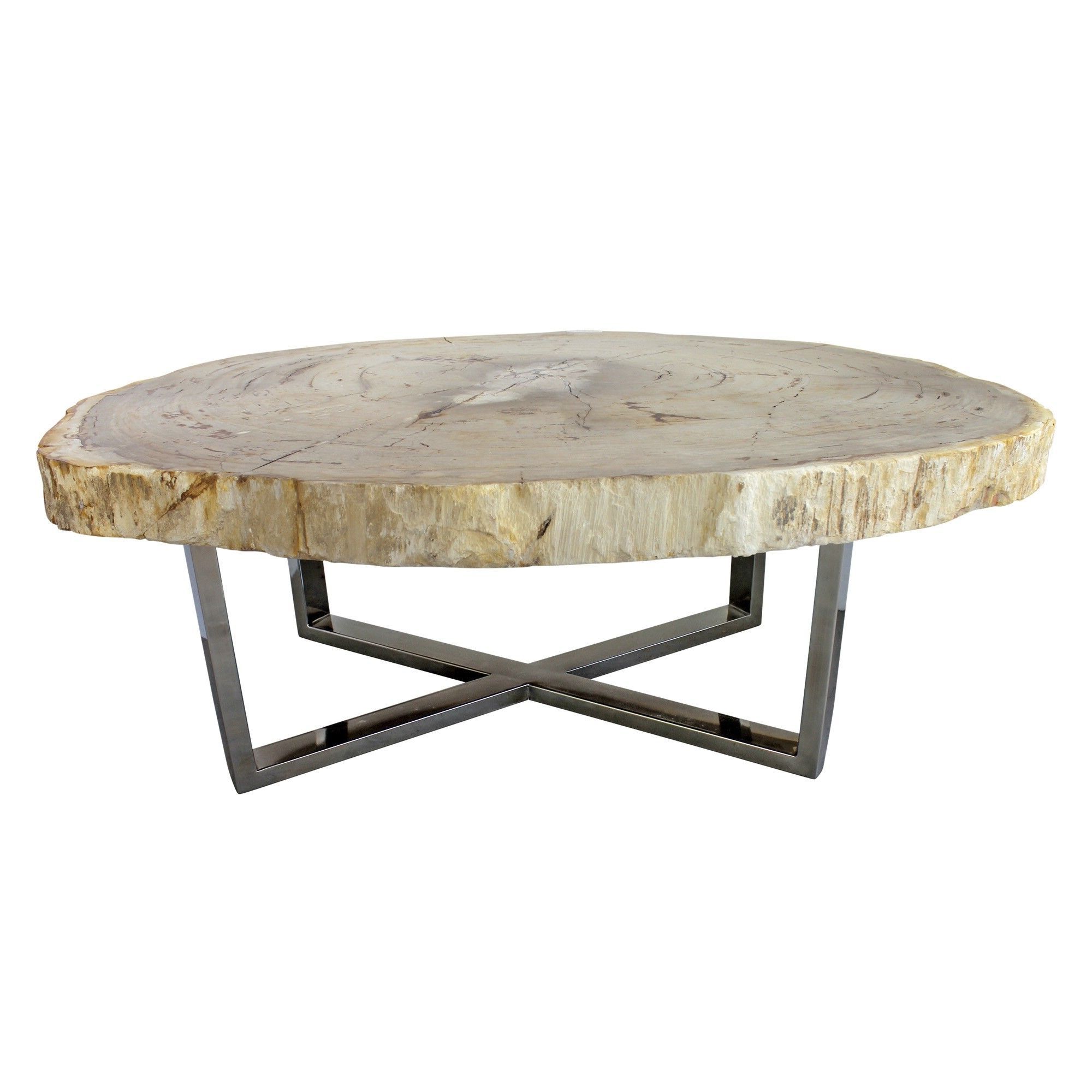 Best And Newest Light Natural Drum Coffee Tables With Regard To A Coffee Table Featuring A Solid, Light Natural Edge (View 9 of 20)