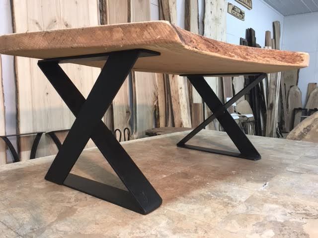 Best And Newest Oak Wood And Metal Legs Coffee Tables Inside Ohiowoodlands Coffee Table Base. Steel Coffee Table Legs (Gallery 5 of 20)