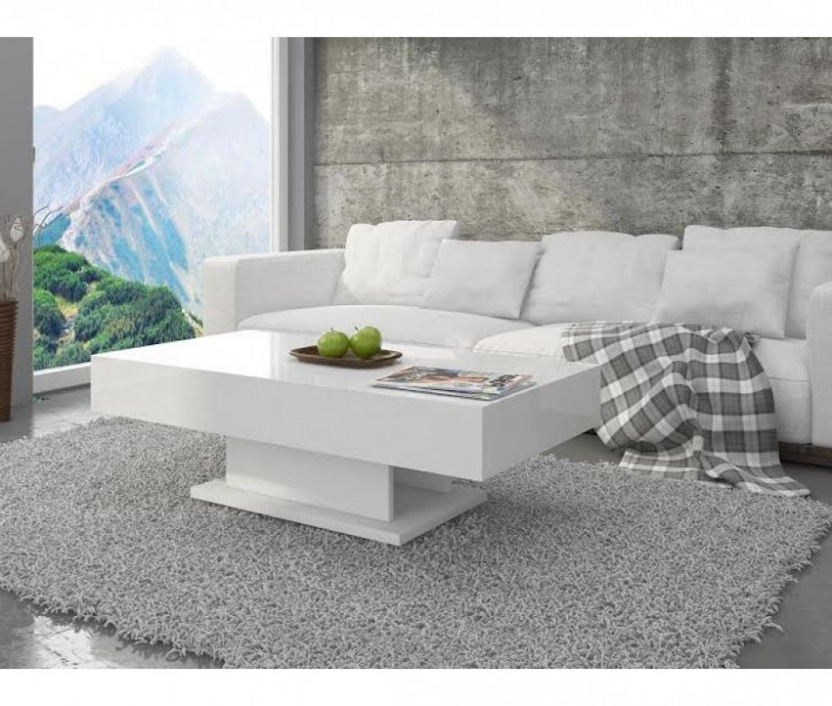 Best And Newest White Gloss And Maple Cream Coffee Tables In White High Gloss Coffee Table With Storage Ideas (View 8 of 20)