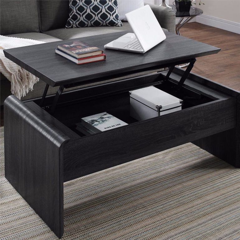 Black Lift Top Coffee Table With Storage (Gallery 14 of 20)