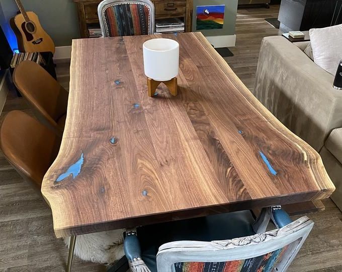 Black Walnut Tablewalnut Desk Live Edgestudy Tablelive With Popular Rustic Walnut Wood Coffee Tables (View 5 of 20)