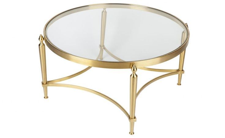 Brushed Gold Finished Stainless Steel Coffee Table With Regarding Well Liked Square Black And Brushed Gold Coffee Tables (View 4 of 20)