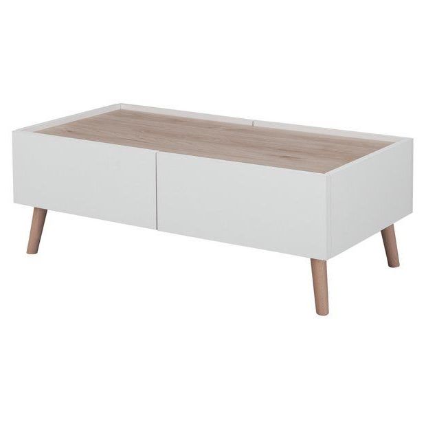 Buy Argos Home Skandi 2 Drawer Coffee Table – White Two Throughout Recent 2 Drawer Coffee Tables (View 15 of 20)